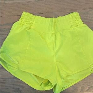 Lululemon Athletica Neon Yellow Athletic Shorts